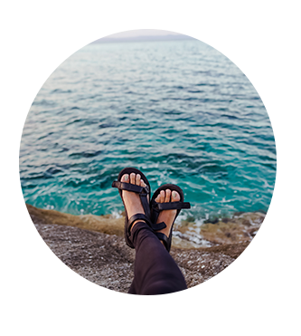 feet by ocean